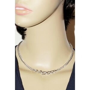 Tiffany Chain Necklace Sterling Silver Forged Graduated Link inches